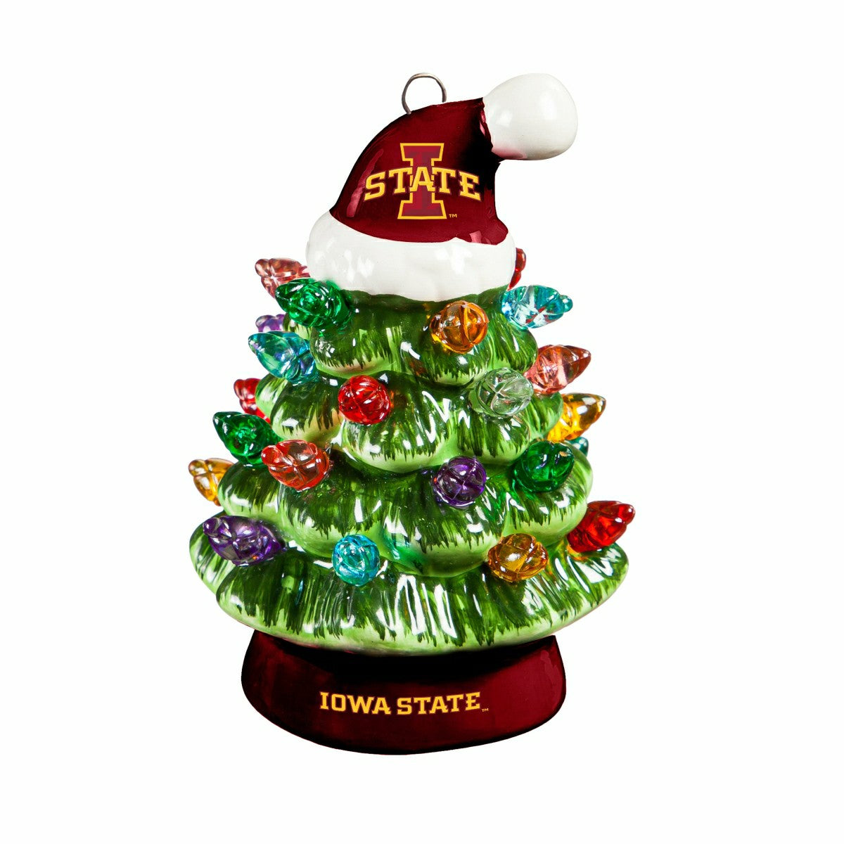 4" Mini LED Tabletop Christmas Tree, Set of 2, Iowa State University, Collegiate, Home