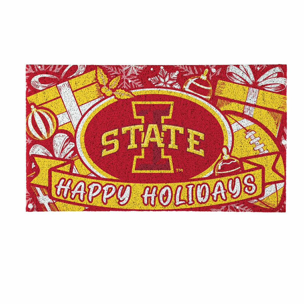 Iowa State University Holiday PVC Mat, 28"x16", Collegiate