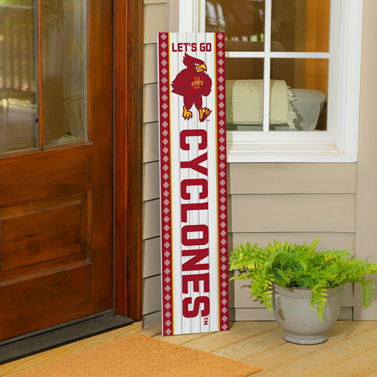 47" Double Sided Leaner, Iowa State University, Christmas, Collegiate, Home