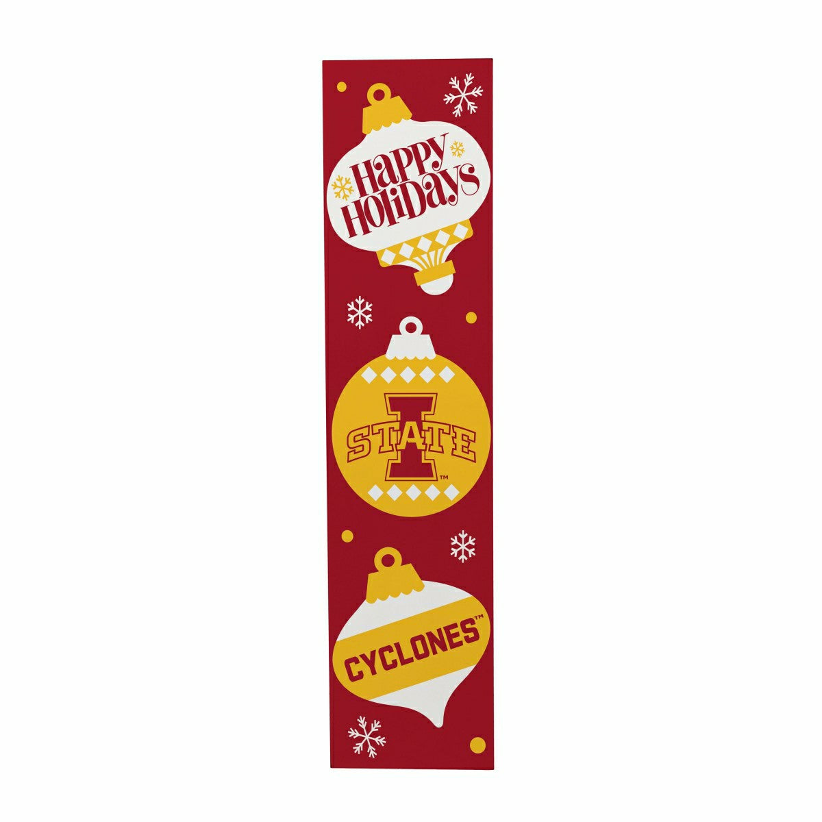 47" Double Sided Leaner, Iowa State University, Christmas, Collegiate, Home