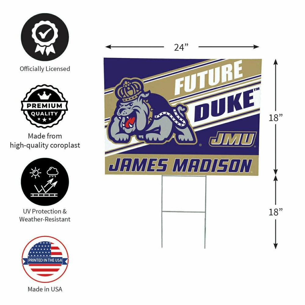 James Madison University Coroplast Yard Sign, Future Student, Collegiate, Home