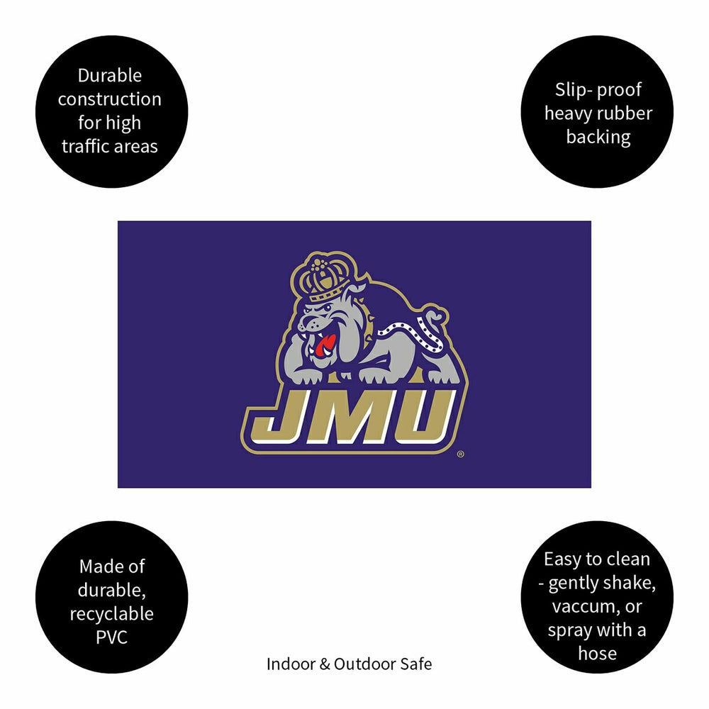 Full Color PVC Mat, 16" x 28", James Madison University, Collegiate