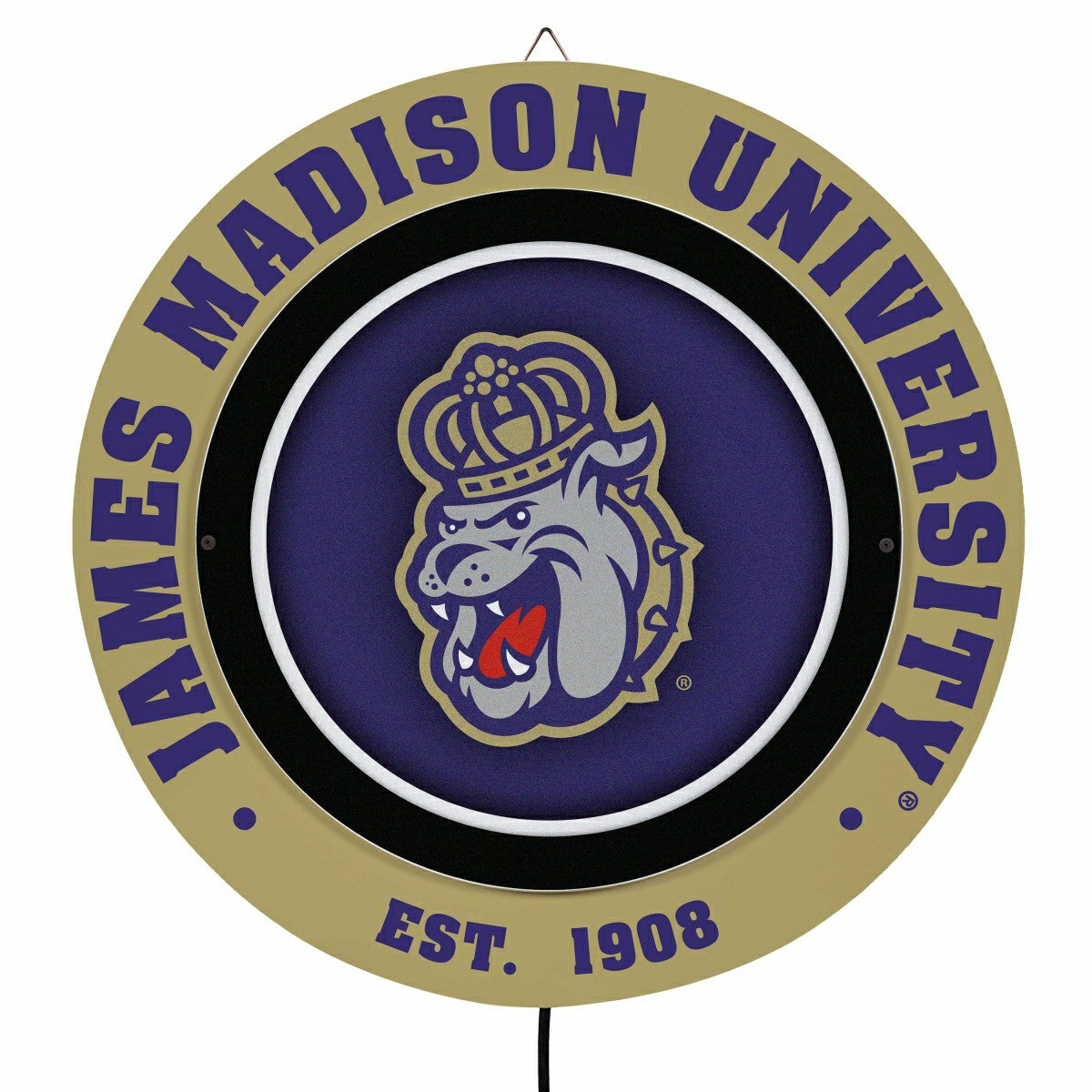 James Madison University, Metal Lite, Round, Collegiate