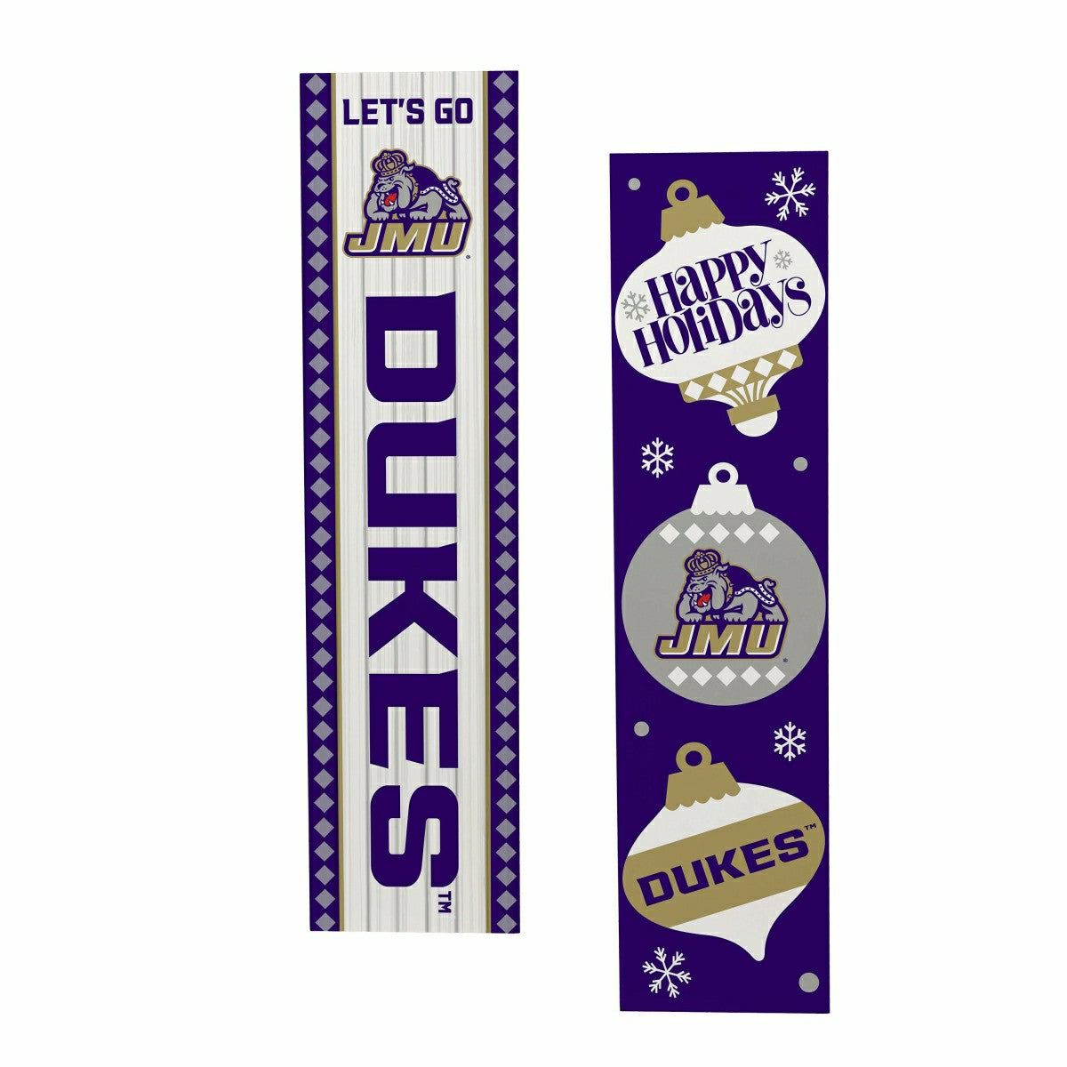 47" Double Sided Leaner, James Madison University, Christmas, Collegiate, Home