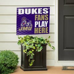 James Madison University Coroplast Yard Sign "Fans Play Here", Collegiate, Home