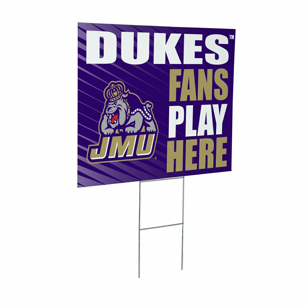 James Madison University Coroplast Yard Sign "Fans Play Here", Collegiate, Home