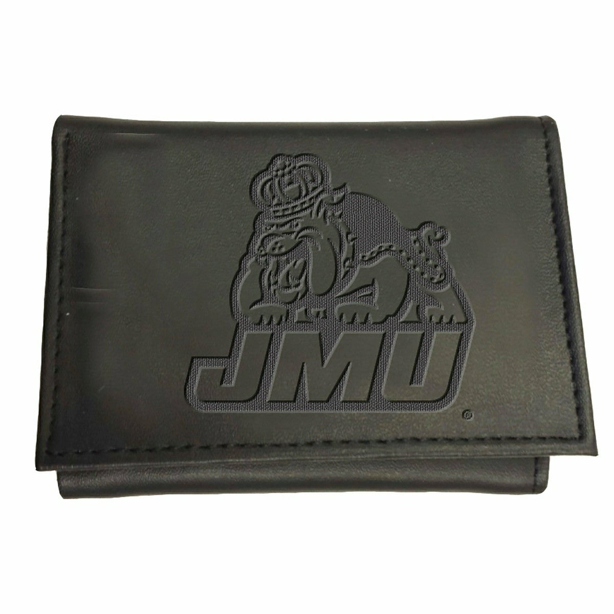 James Madison University, Tri-Fold Wallet, Black, Collegiate, Home