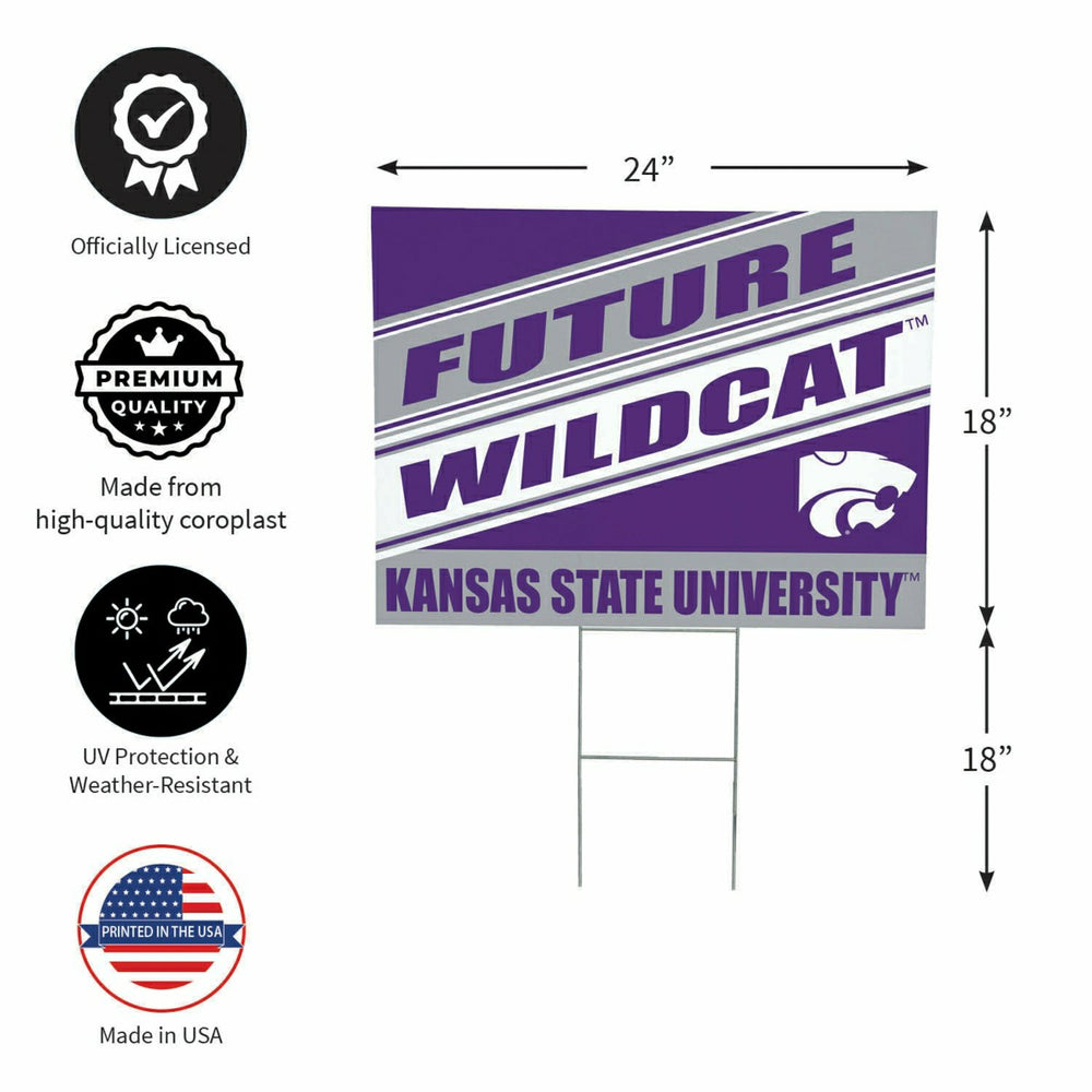 Kansas State University Coroplast Yard Sign, Future Student, Collegiate, Home