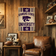 Kansas State University, Canvas Wall Tapestry, Medium, 36x24, Collegiate, Home