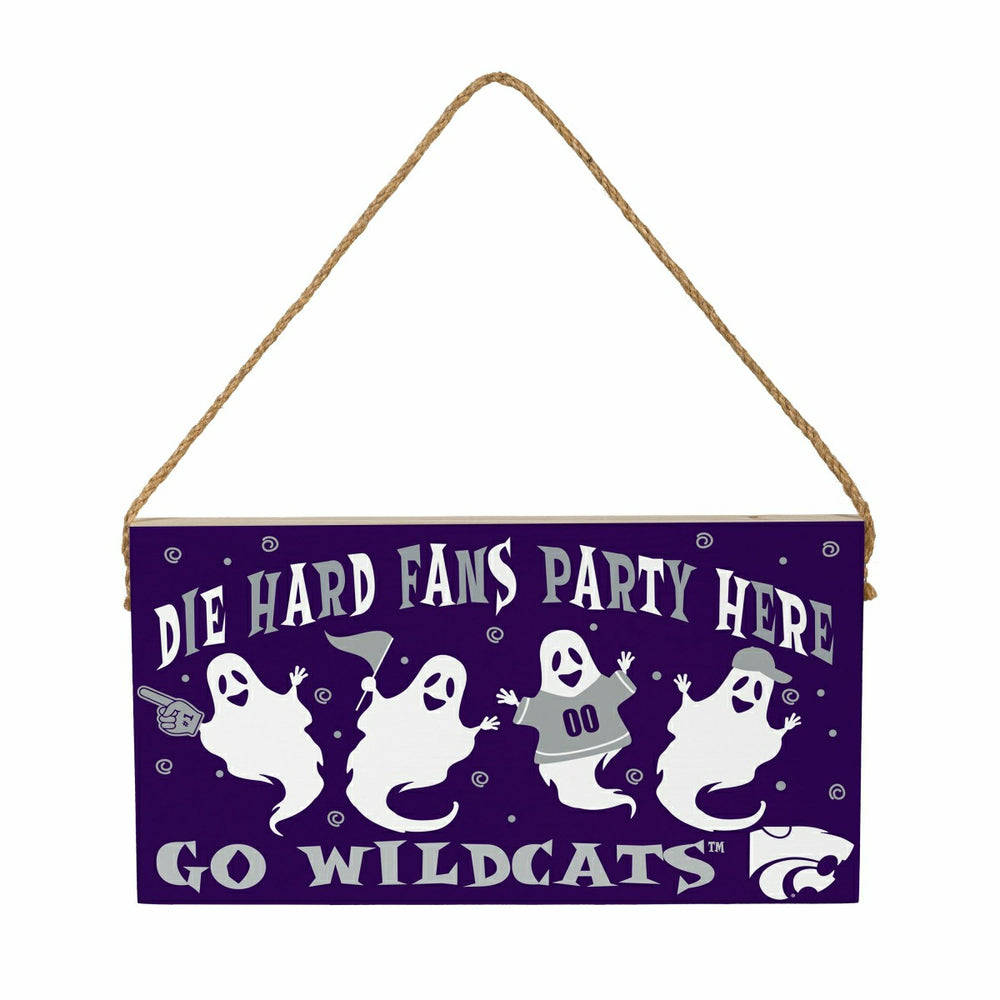 Kansas State University Halloween Wood Wall Sign, 6x11, Collegiate, Home