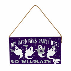 Kansas State University Halloween Wood Wall Sign, 6x11, Collegiate, Home