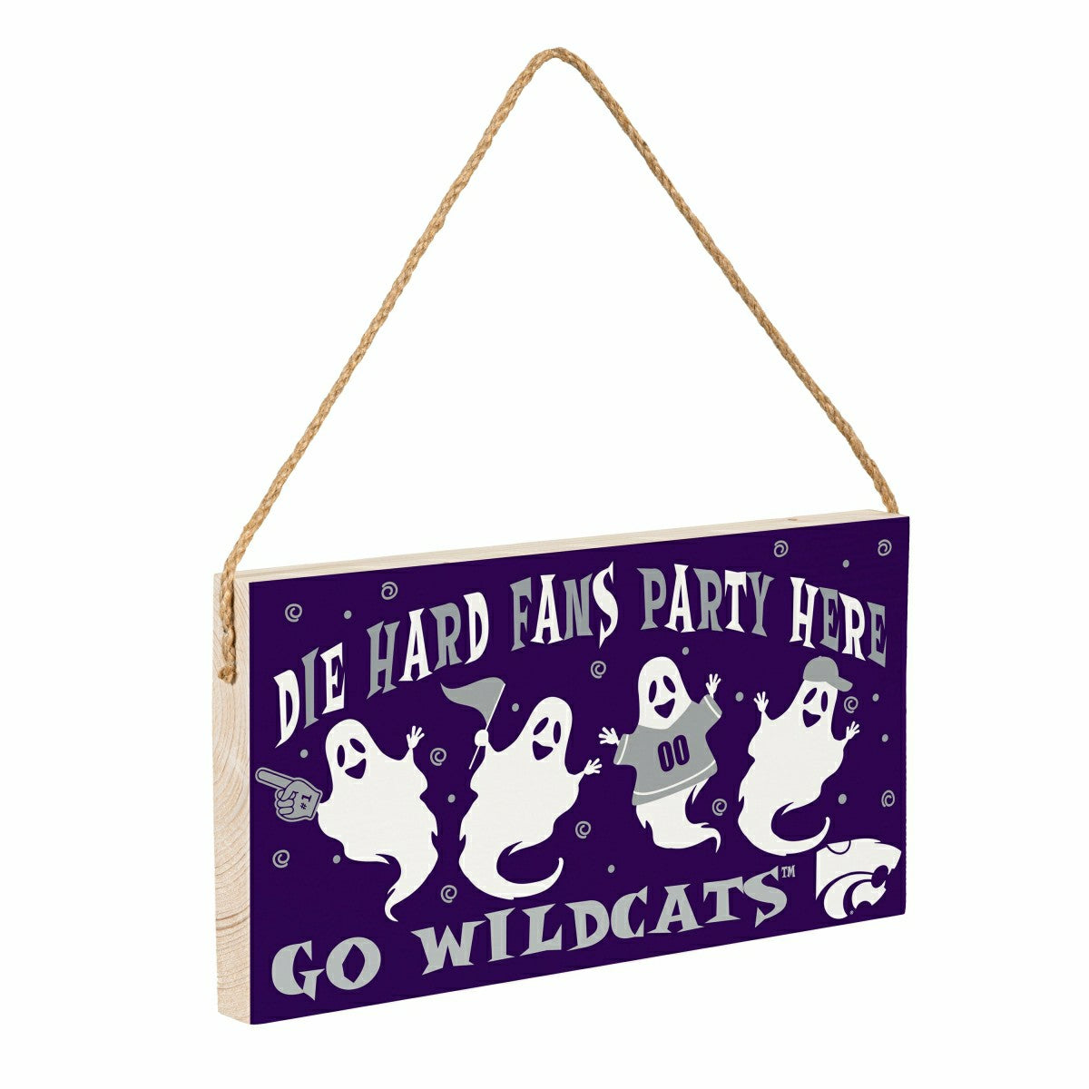 Kansas State University Halloween Wood Wall Sign, 6x11, Collegiate, Home