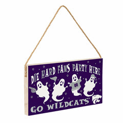 Kansas State University Halloween Wood Wall Sign, 6x11, Collegiate, Home