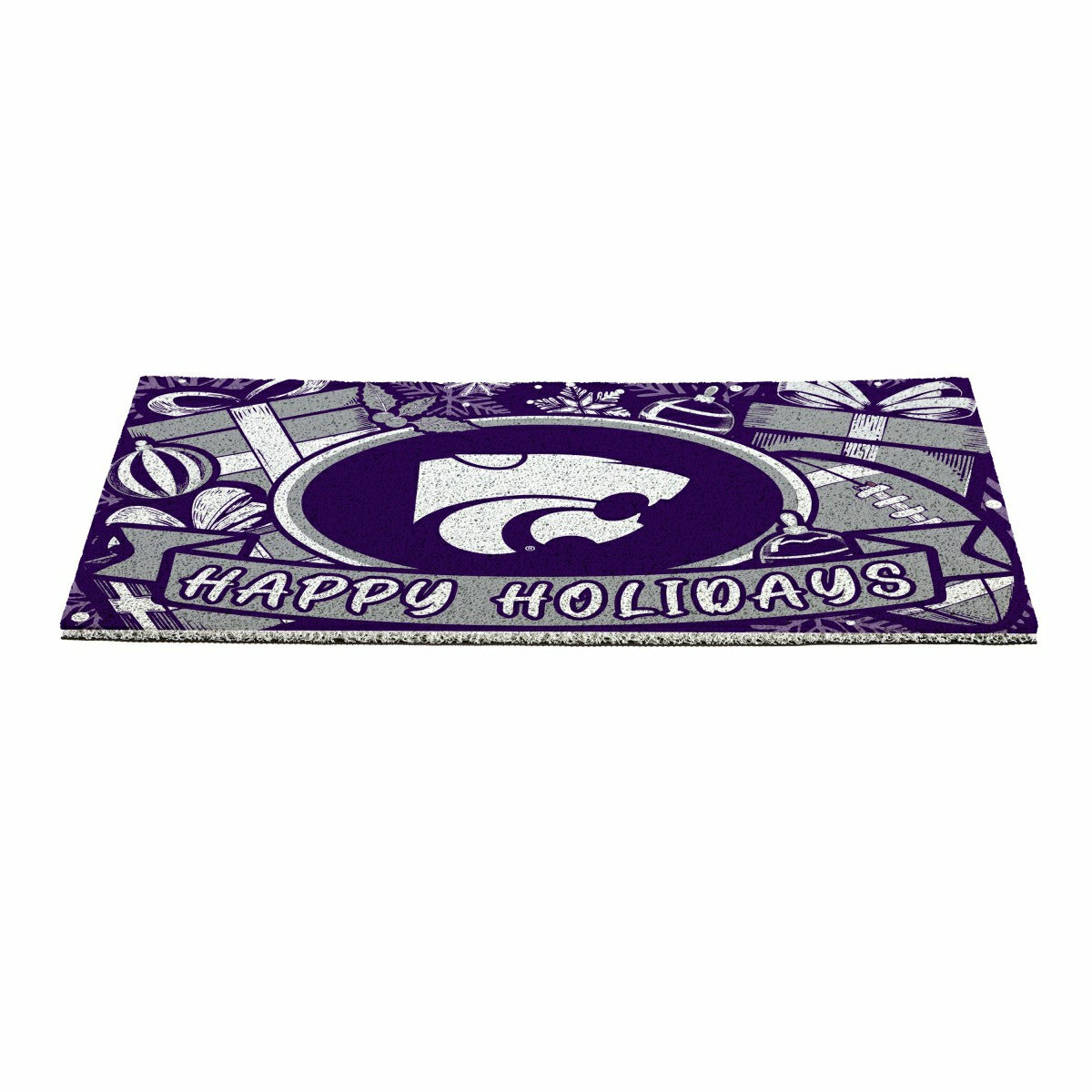 Kansas State University Holiday PVC Mat, 28"x16", Collegiate