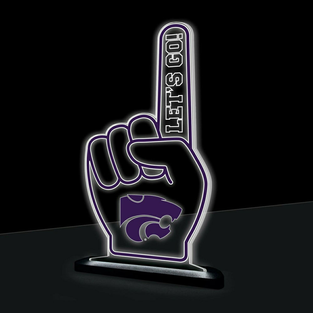 Kansas State University College Foam Finger Desklite LED Decor, Collegiate, Home