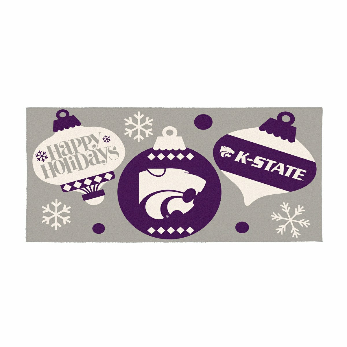 Kansas State University,University of Kansas Holiday Flocked Coir Sass, Collegiate