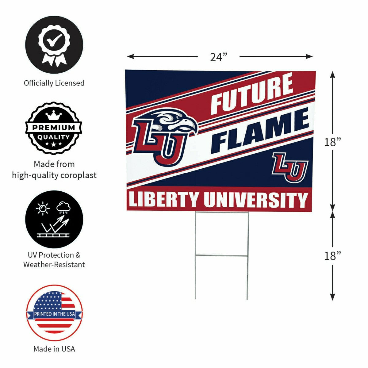 Liberty University Coroplast Yard Sign, Future Student, Collegiate, Home