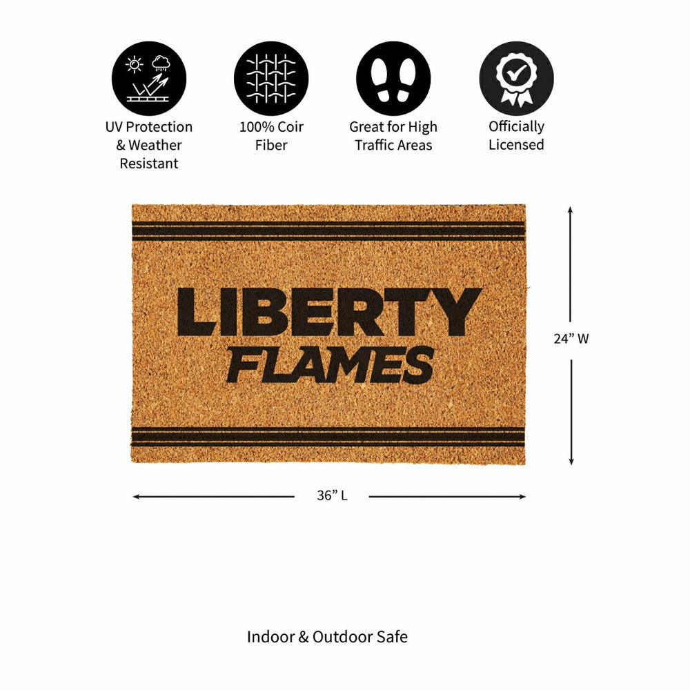 Liberty University Large One Color Coir Mat, 36"x24", Collegiate