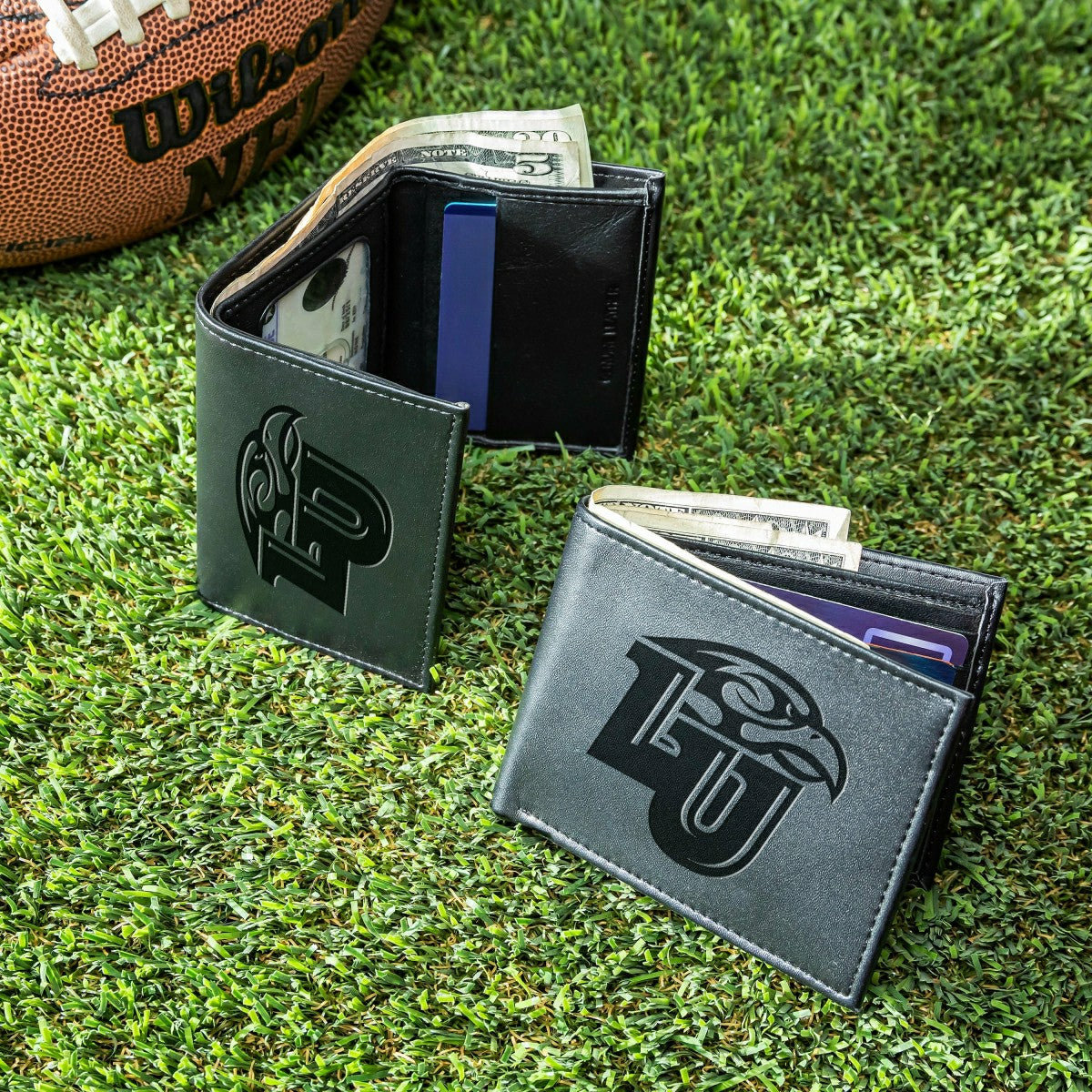 Liberty University, Bi-Fold and Tri-Fold Wallet Gift Set, Black, Collegiate, Home