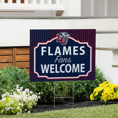 Liberty University Coroplast Yard Sign, "Fans Welcome", Collegiate, Home
