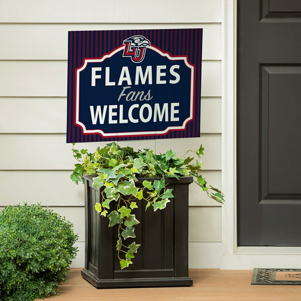 Liberty University Coroplast Yard Sign, "Fans Welcome", Collegiate, Home