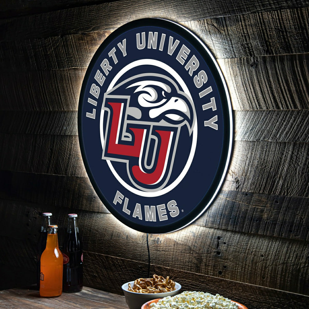 LED Wall Decor, Round, Liberty University, Collegiate, Home