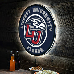 LED Wall Decor, Round, Liberty University, Collegiate, Home
