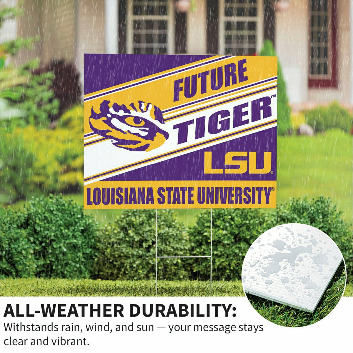 Louisiana State University Coroplast Yard Sign, Future Student, Collegiate, Home