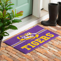 Embossed Mat, Cross Hatch, Louisiana State University, Collegiate