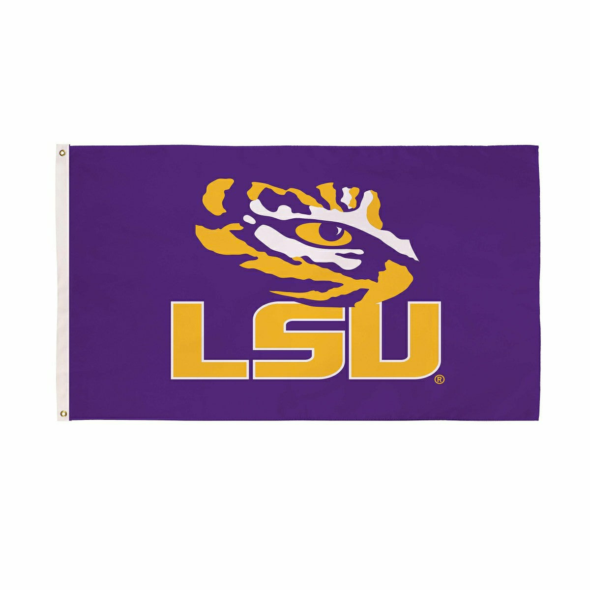Louisiana State University Single Sided Estate Flag with 2 Grommets, 3, Collegiate, Home