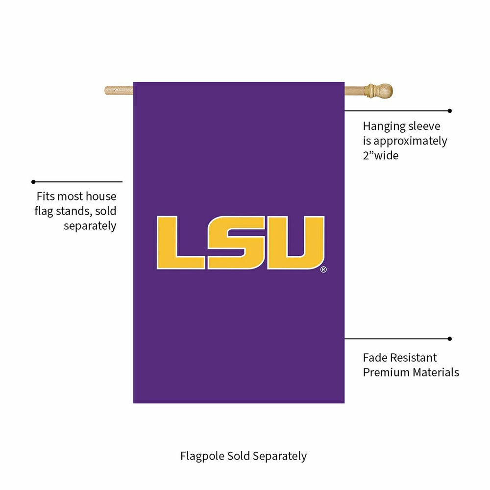 Louisiana State University Applique House Flag, Collegiate, Home
