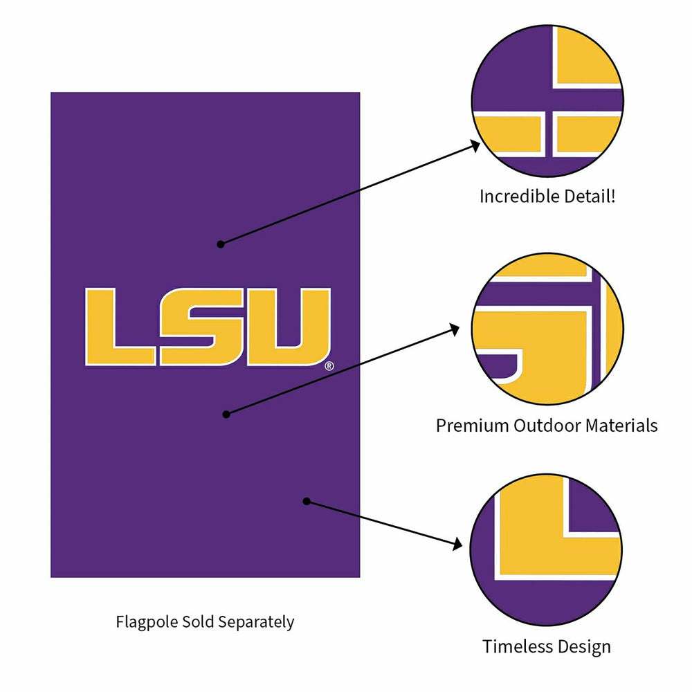 Louisiana State University Applique House Flag, Collegiate, Home