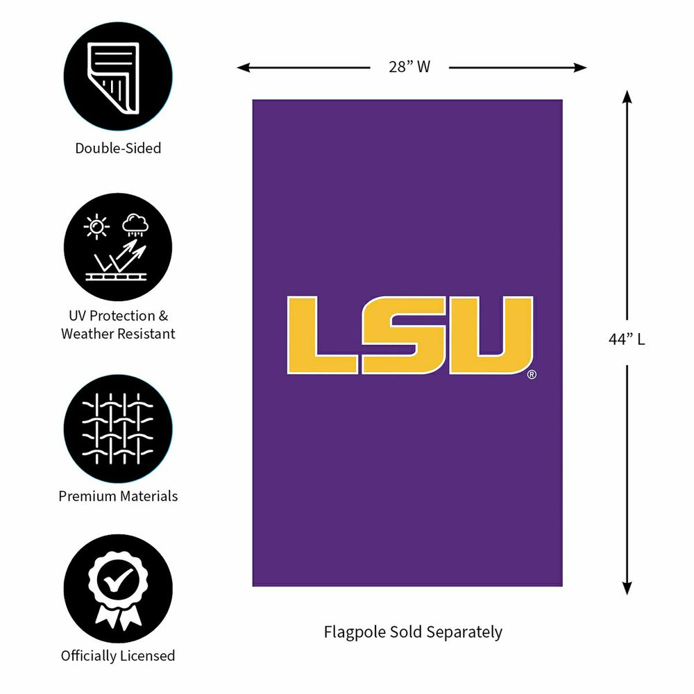 Louisiana State University Applique House Flag, Collegiate, Home