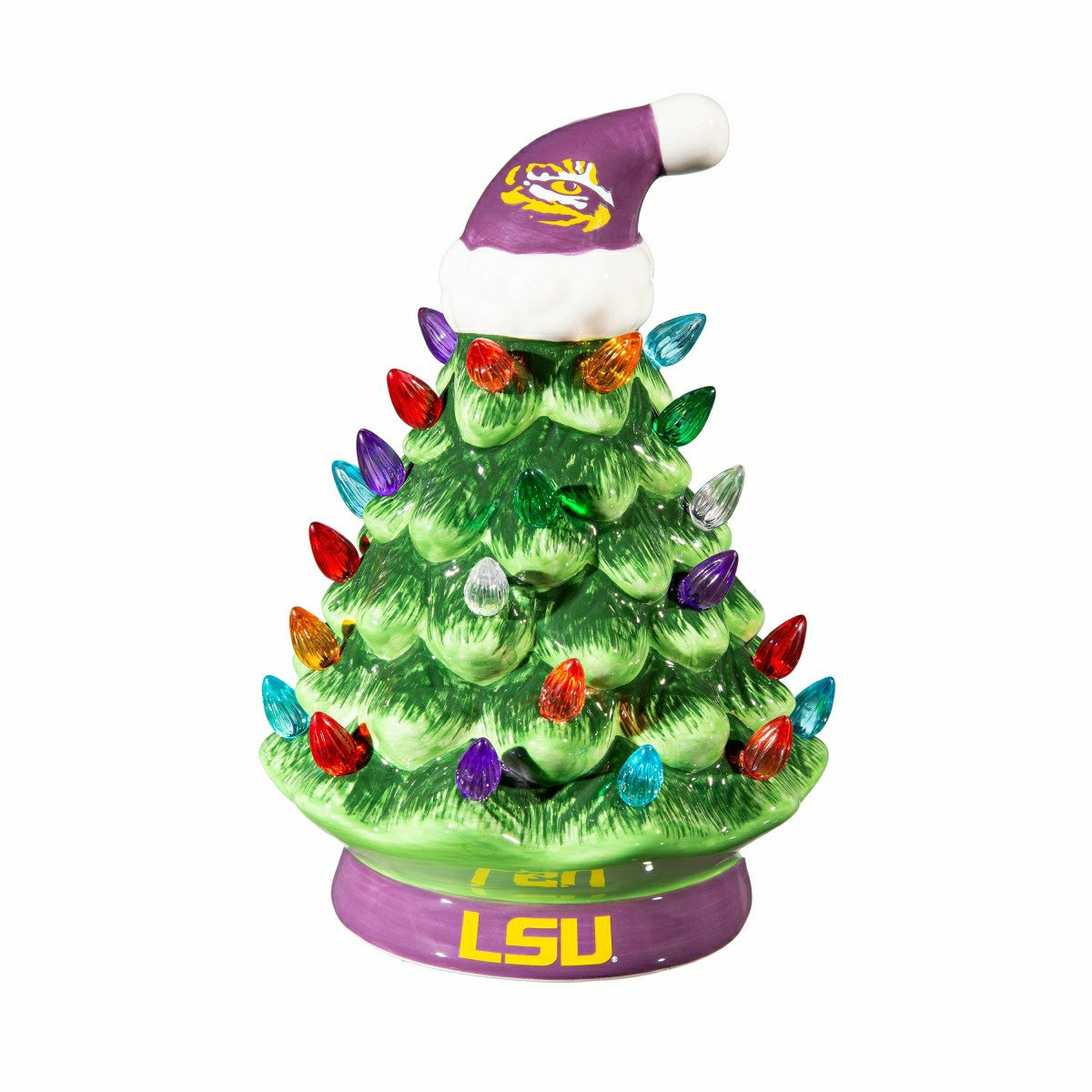 8" LED Ceramic Christmas Tree, Louisiana State University, Collegiate, Home
