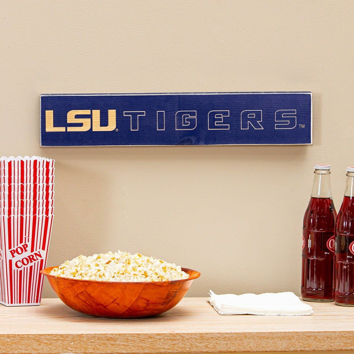 Louisiana State University Engraved Wood Sign, 3.5" x 18", Collegiate, Home