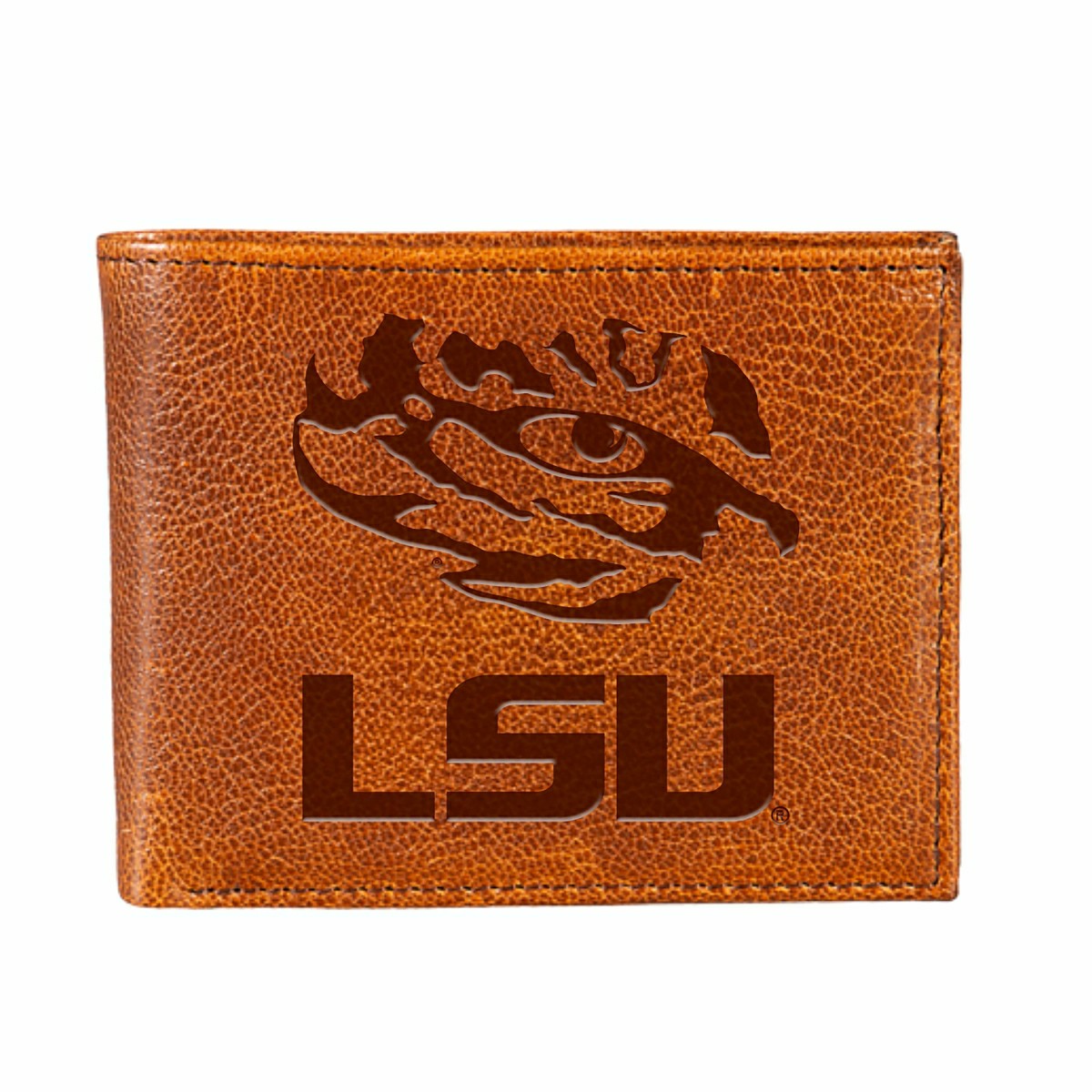 Louisiana State University, Embossed 100% Genuine Tumbled Leather Pass, Collegiate, Home
