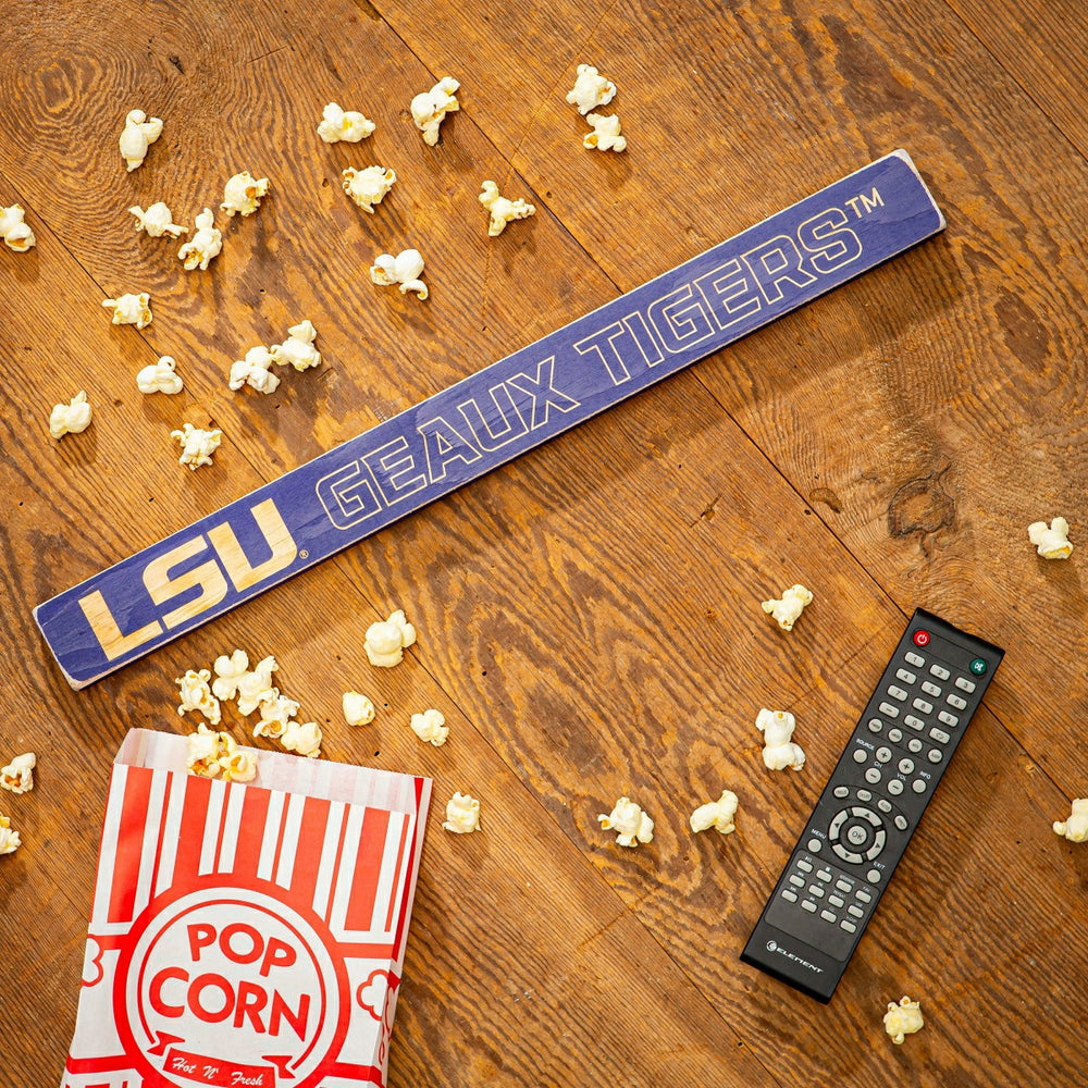 Louisiana State University Engraved Wood Sign, 1.5" x 18", Collegiate, Home