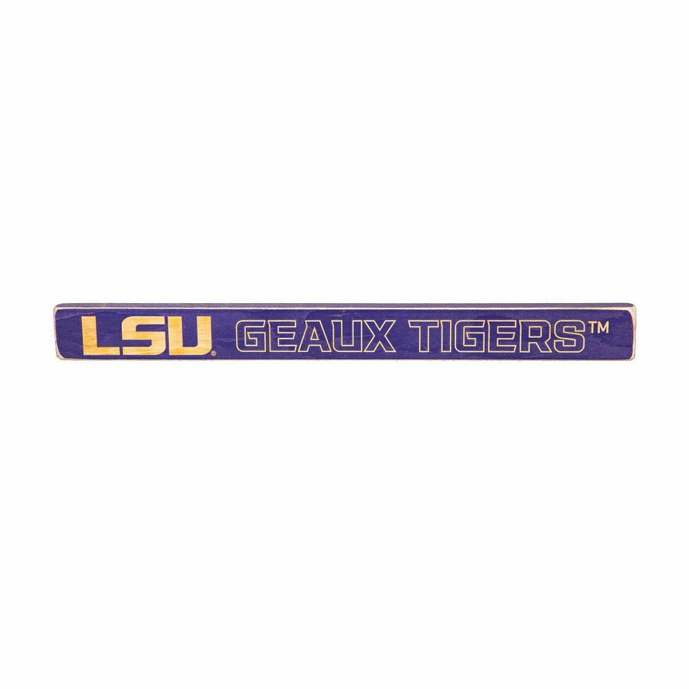 Louisiana State University Engraved Wood Sign, 1.5" x 18", Collegiate, Home