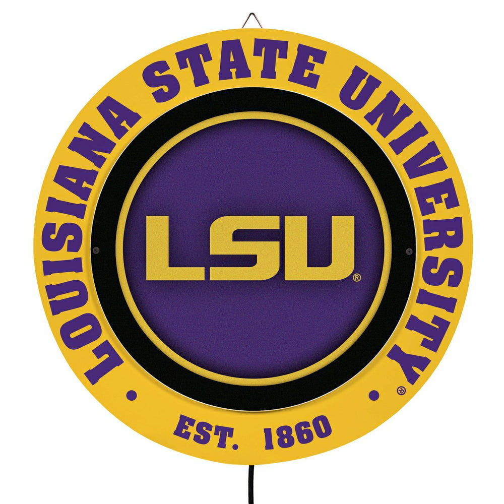 Louisiana State University, Metal Lite, Round, Collegiate