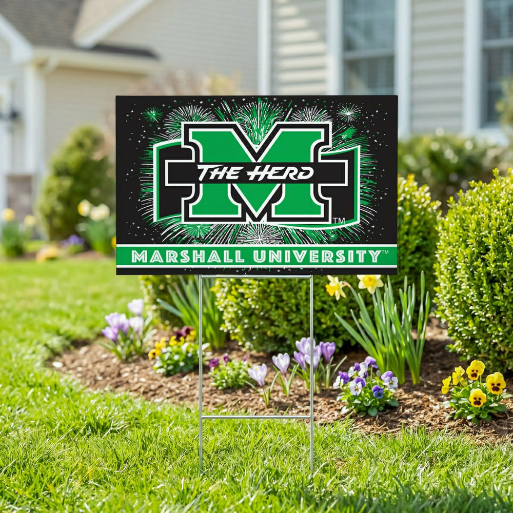 Marshall University Yard Sign, Patriotic, Collegiate, Home