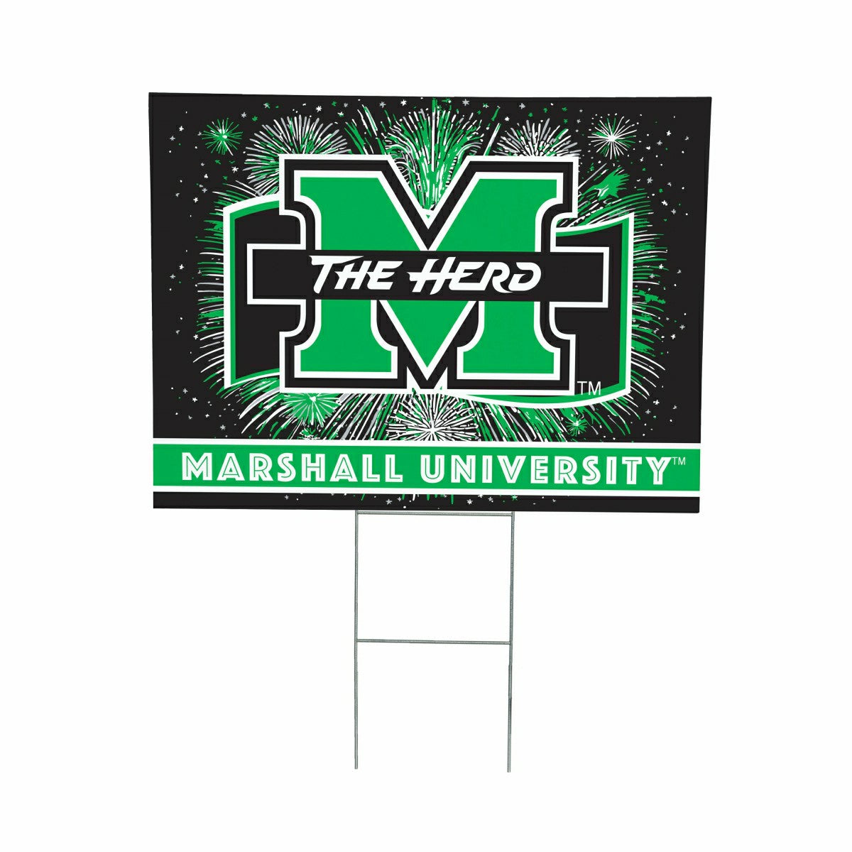 Marshall University Yard Sign, Patriotic, Collegiate, Home