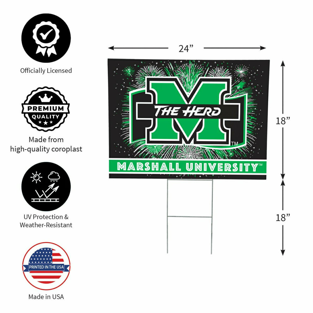 Marshall University Yard Sign, Patriotic, Collegiate, Home
