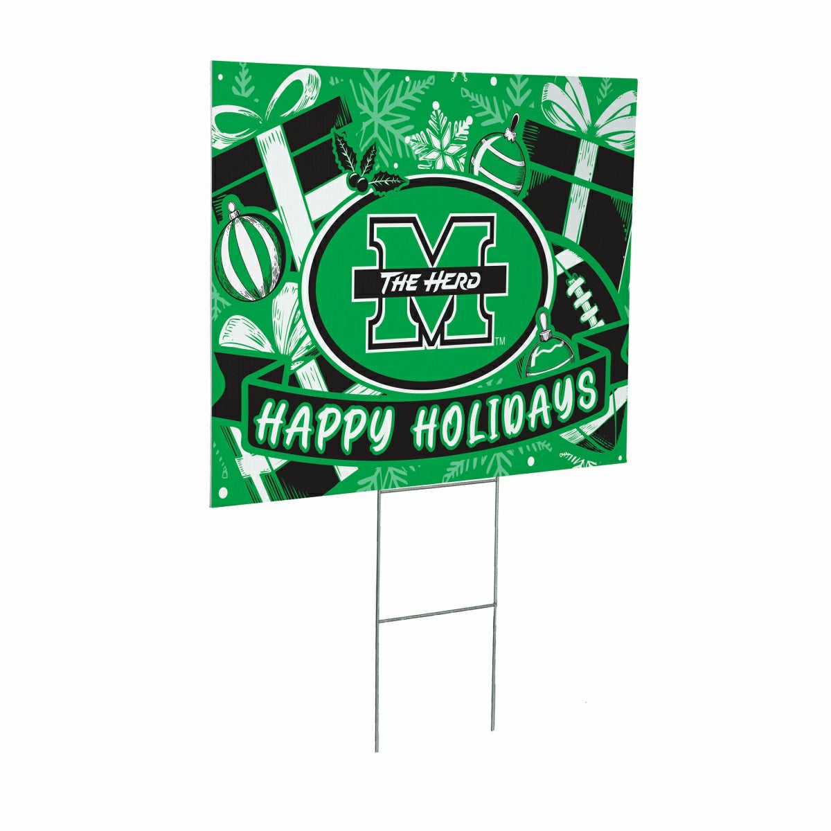 Marshall University Yard Sign, Holiday, Collegiate, Home
