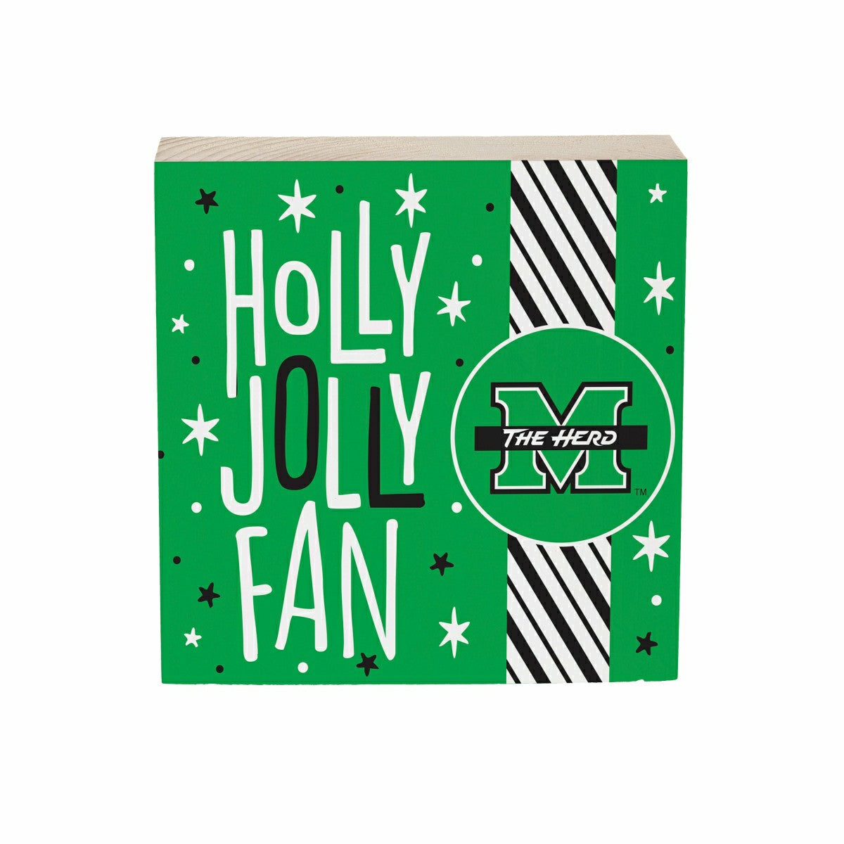 Marshall University Block, Holiday, 6x6, Collegiate, Home