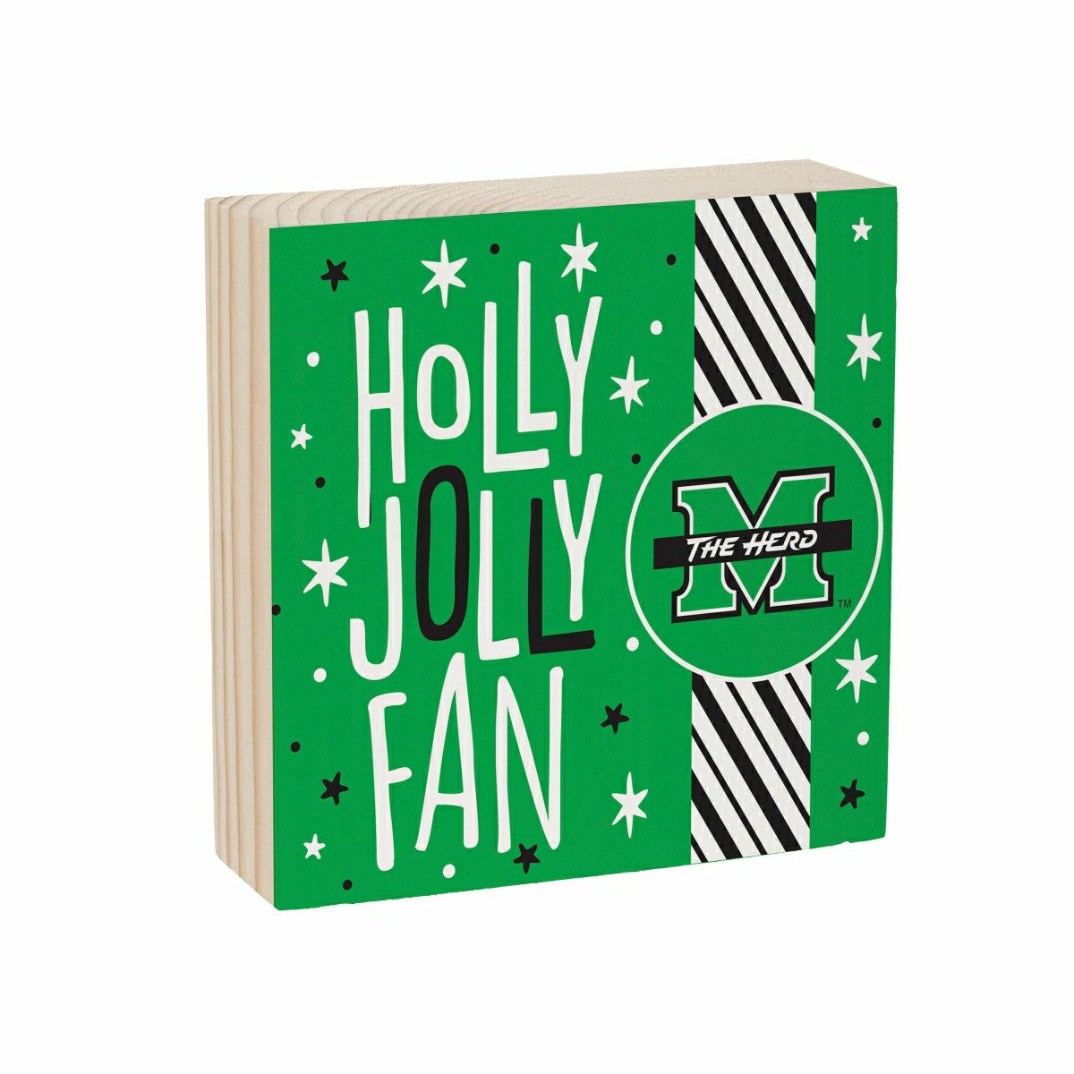 Marshall University Block, Holiday, 6x6, Collegiate, Home