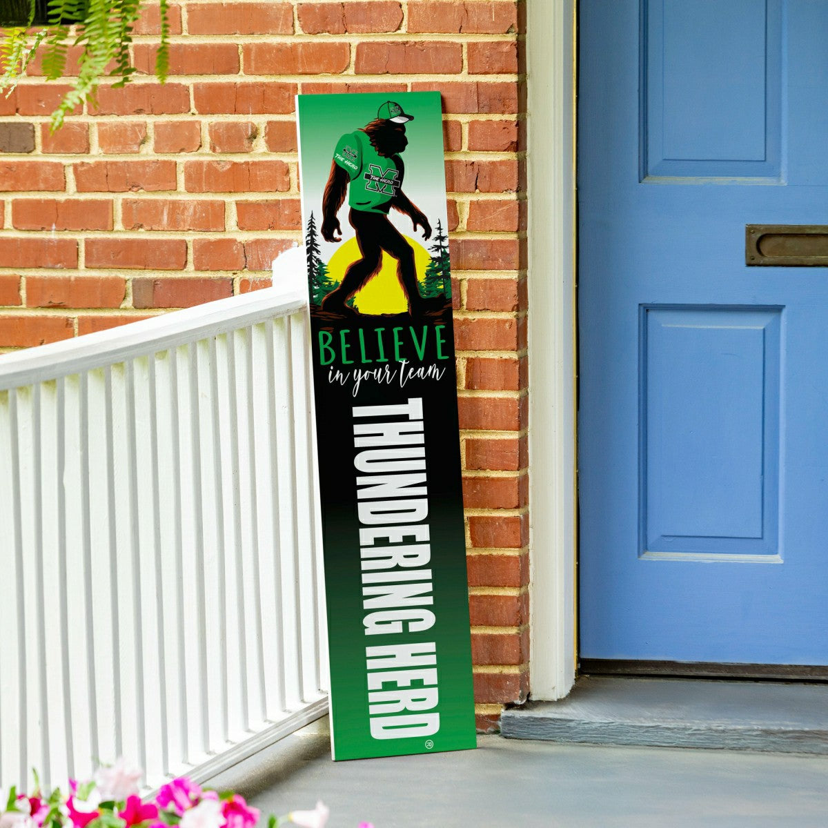 Marshall University 46" Double Sided Leaner, Bigfoot, Collegiate, Home