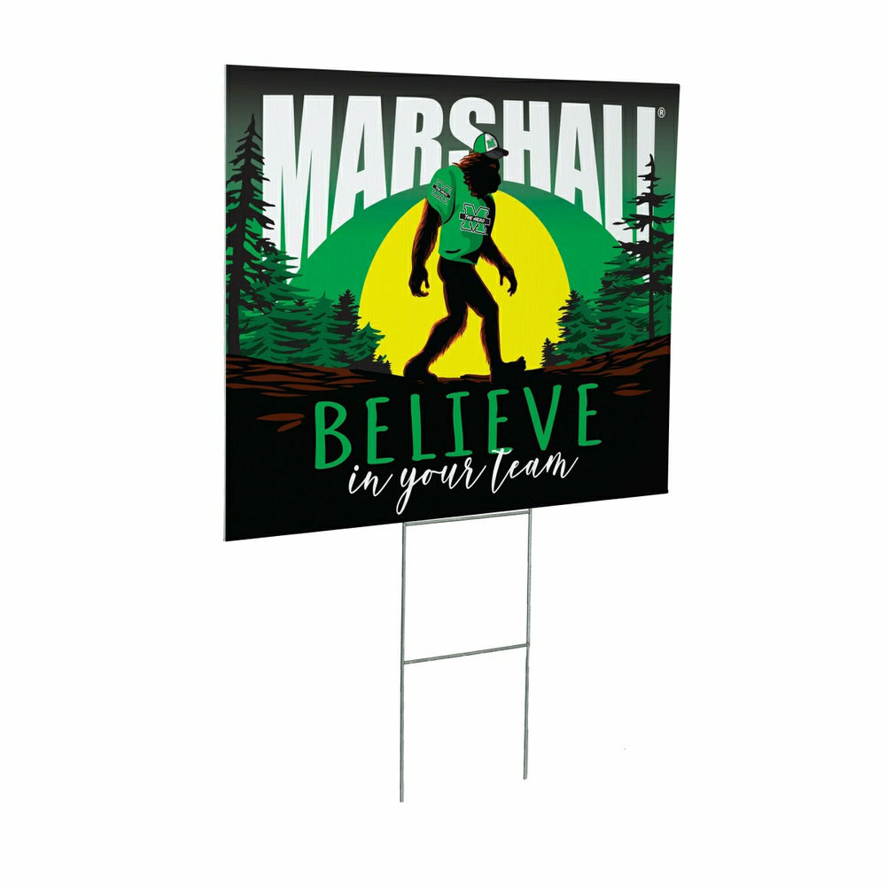 Marshall University Yard Sign, Bigfoot, Collegiate, Home
