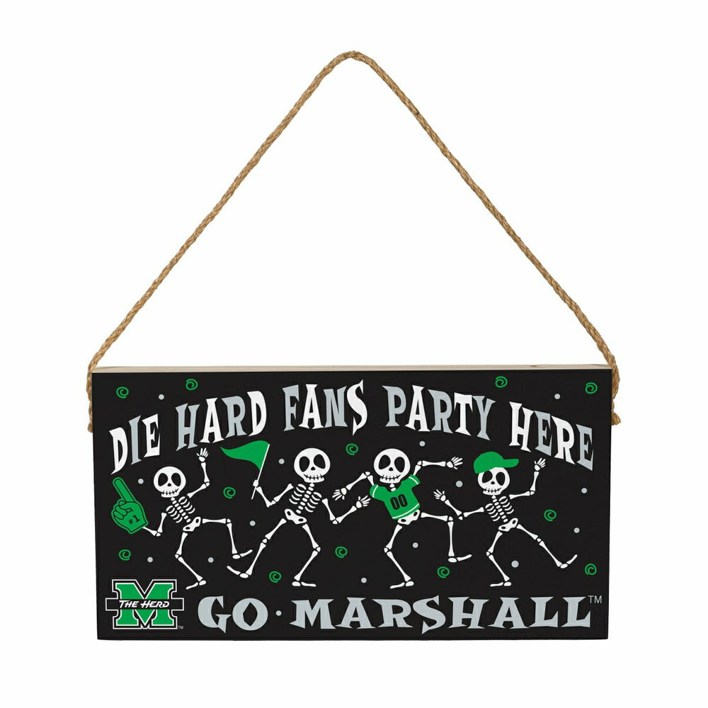 Marshall University Halloween Wood Wall Sign, 6x11, Collegiate, Home