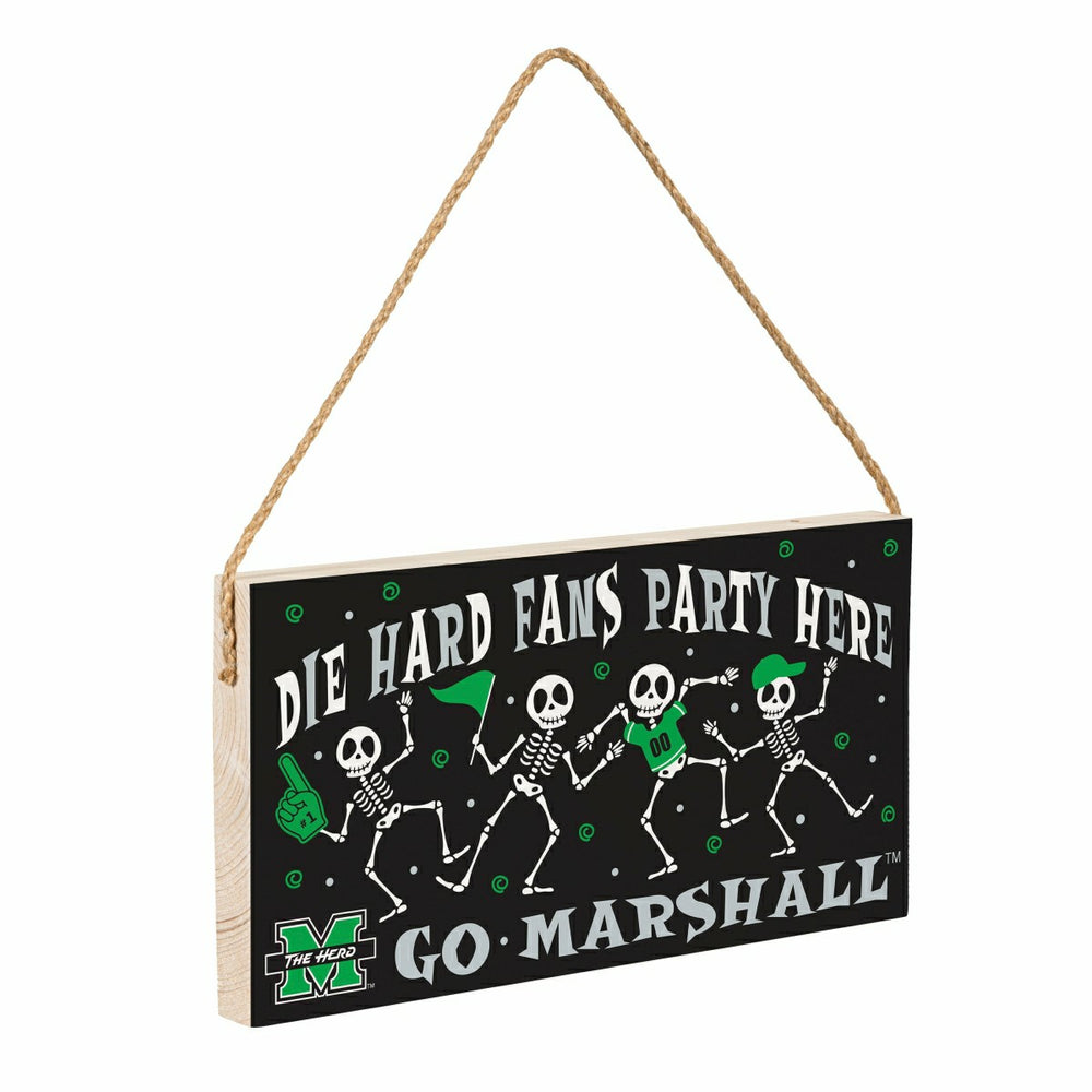 Marshall University Halloween Wood Wall Sign, 6x11, Collegiate, Home