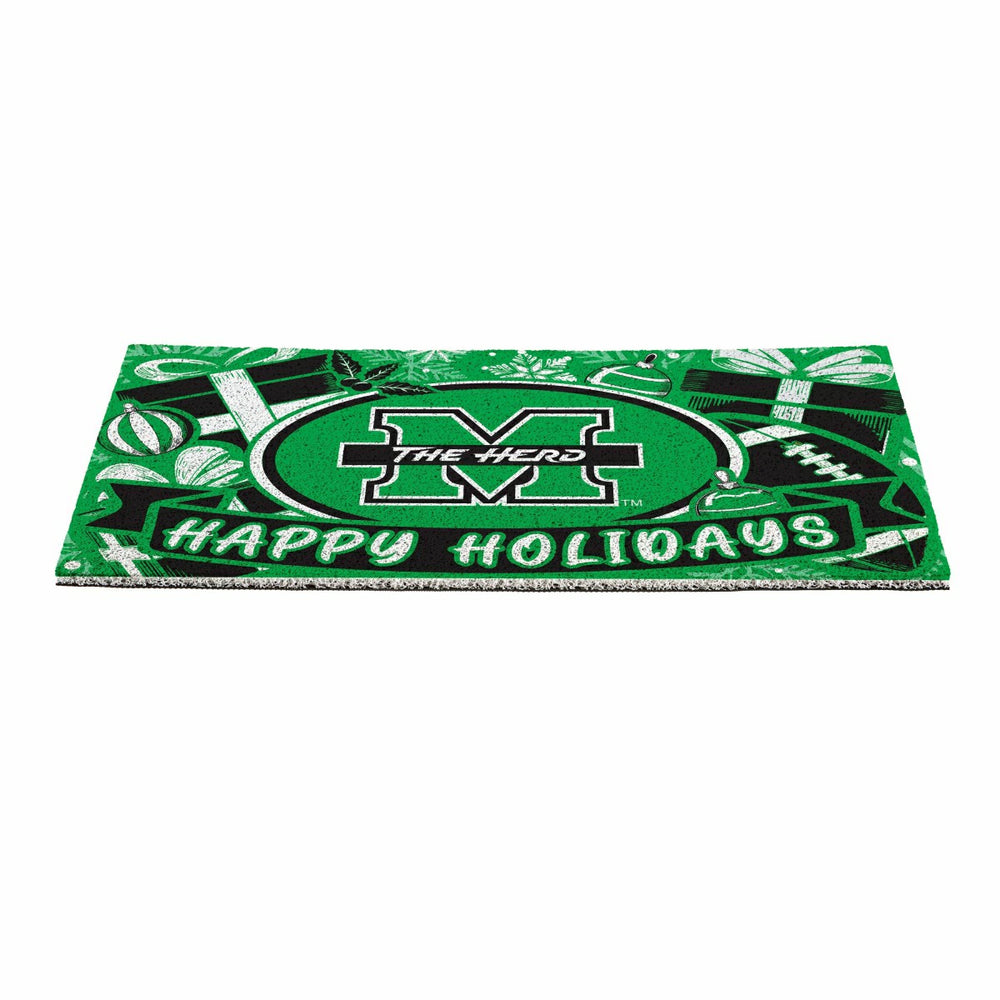 Marshall University Holiday PVC Mat, 28"x16", Collegiate
